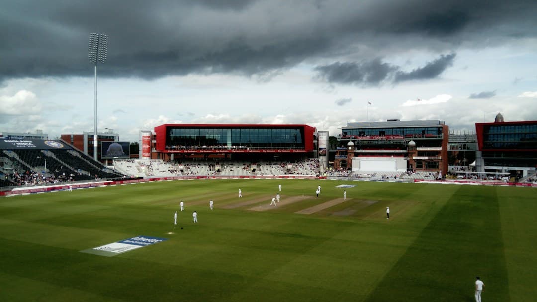 Cricket team and players on the field for a match